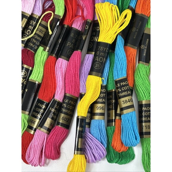 Lot Embroidery Floss Skeins Organizer Cross Stitch Thread Mixed Colors - Picture 2 of 8